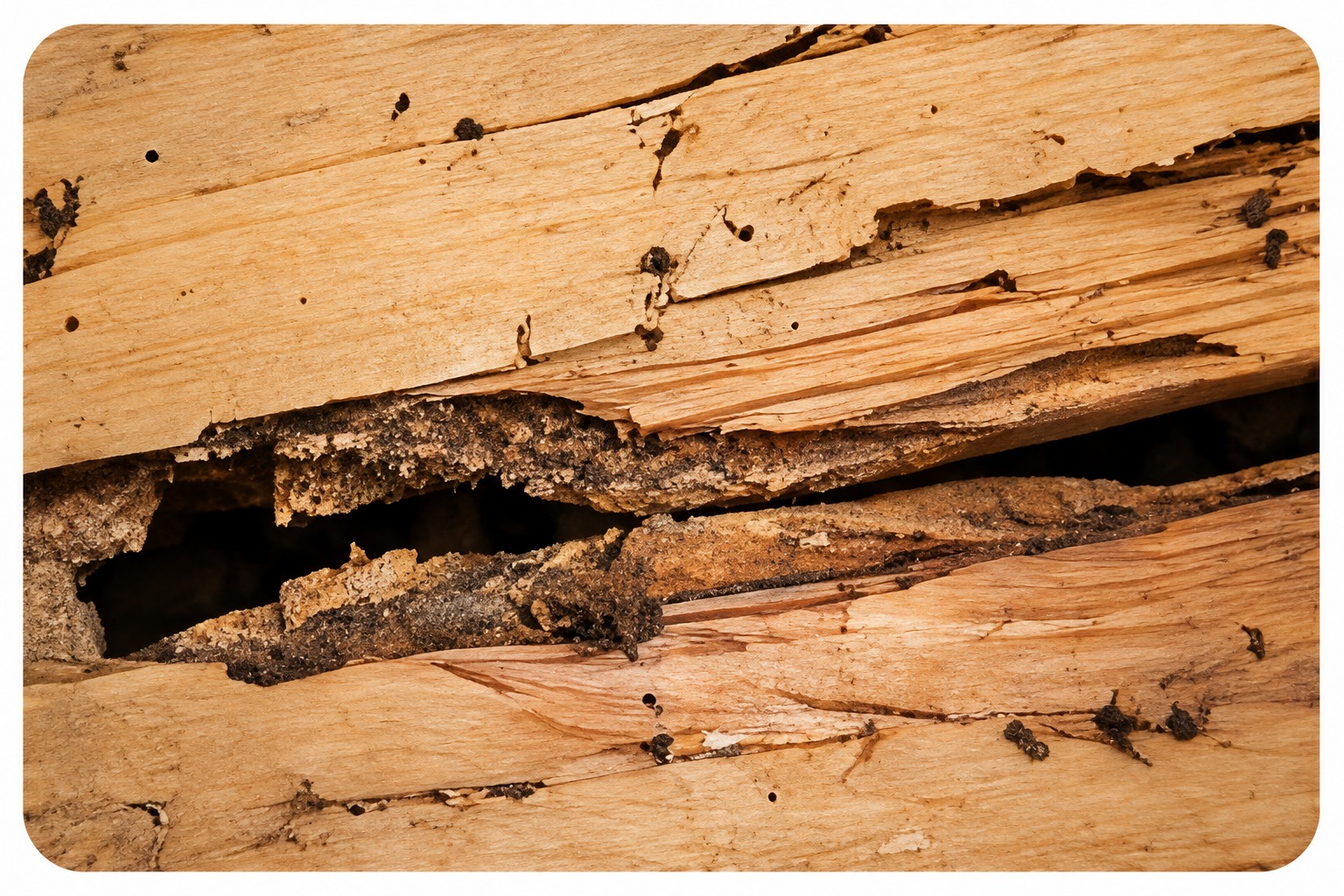 Cracked and displaced roof tiles