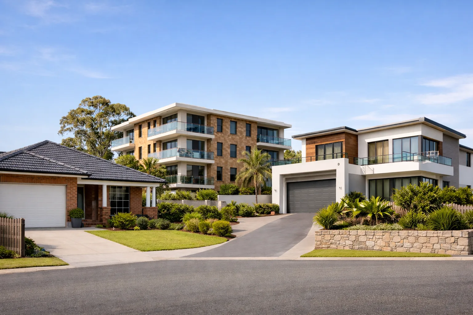 A mix of Melbourne residential property types